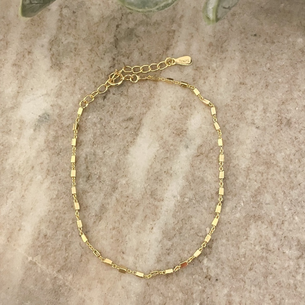 925 Sterling Silver Dainty Minimalist Bracelet Thin Link Stacking Bracelet
